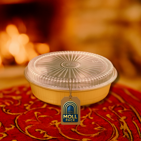 علبة ألمنيوم مستديرة مضلعة من الداخل