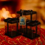 علب كيك مربعة فاخرة - سوداء