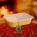 Golden Aluminum Tray with Handle